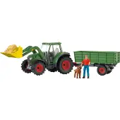 Schleich Spielwelt "FARM WORLD, Traktor mit Anhänger (42608)", bunt, Spielfigurenwelten, Kinder, Kunststoff, Spielwelt