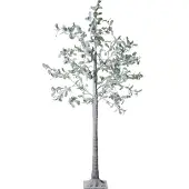 Beliani Outdoor LED Weihnachtsbeleuchtung Grün PVC u. Metall 150 cm in Baumform mit Stromanschluss zum Aufstellen Außen Deko Adventsdekoration