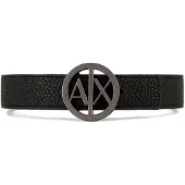 Armani Exchange für Damen. 9411180A87742520 Logo-Gürtel schwarz, weiß (70cm), Lässig, Polyurethan