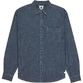 Element Langarmhemd "Button Down Regular Chambray", Herren, Gr. XS, blau (chambray blau), Obermaterial: 100% Baumwolle., Hemden Langarmhemd