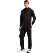 EA7 für Herren. 8NPV62_PJVRZ Trainingsanzug Core Identity schwarz (XXS), Lässig, Sportlich, Baumwolle, Multisport, Langarm