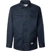 Pepe Jeans für Herren. PM3090822 Channon marineblaues Hemd (L), Lässig, Baumwolle, Langarm