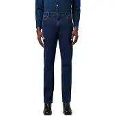 Wrangler Straight-Jeans "TEXAS", Herren, Gr. 46, Länge 34, blau (rustic navy), Denim/Jeans, Obermaterial: 75% Baumwolle, 23% Polyester, 2% Elasthan, straight fit lang, Jeans Straight-Jeans