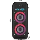 LG XL9T, 2.2 Kanäle, 7,62 cm (3"), 20,3 cm (8"), 1000 W, Verkabelt & Kabellos, Party Lautsprecher