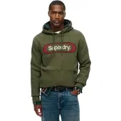Superdry für Herren. M2014320A Vintage Trade Tab Kapuzenpullover, militärgrün (M), Lässig, Baumwolle