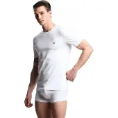 Emporio Armani für Herren. EM000379_AF14133 T-shirt Kurz weiß (XL), Heimtextilien, Baumwolle, Kurzarm