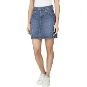 Pepe Jeans für Damen. PL90112444F0 Minirock Rise blau (L), Lässig, Baumwolle, Denim