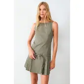 Balmohk Plaid Kurzes ärmelloses Kleid