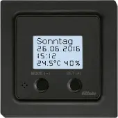 Eltako 30055798 Funk-Uhren-Thermo-Hygrostat mit Display, anthrazit matt FUTH55ED/12-24V UC-am