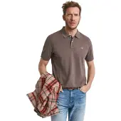 Gant für Herren. 2210 Regular Fit Piqué-Poloshirt Shield braun (M), Lässig, Baumwolle, Kurzarm
