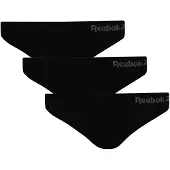 Reebok Slip "KALI", Damen, Gr. S (36), schwarz, Obermaterial: 74% Polyamid, 26% Elasthan, bedruckt, unifarben, eng, Unterhosen Slip, ohne störende Nähte, eng, basic, bequem, mit Logo, breiter Bund