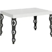 Itamoby Ausziehbarer Tisch 90 x 140/244 cm, Gestell Karamay, Esche weiß, Anthrazit