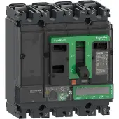 Schneider Electric Kompaktleistungsschalter ComPacT NSX100H, 70kA/415 VAC, MicroLogic 7.2 E Vigi 100 A, 4P4D C10H47E100