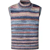 Pepe Jeans für Damen. PL7000009 Mehrfarbige hellblaue Weste (M), Lässig, Polyester, Ärmellos / Hosenträger