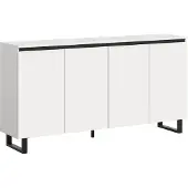 Xonox .home Tomasa Sideboard B/H/T: 160x84x36 cm in weiß Melamin und schwarz