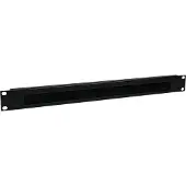 StarTech.com .com 1HE High-Density Bürstenleiste Kabeldurchführungs-Panel, Robuster Horizontaler Datencenter-Kabelmanagement aus Stahl, Kabelmanagementtafel, Stahl, Schwarz, 421,2 g