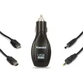 Hamlet XPW12MOB, Auto, Zigarettenanzünder, 5 V, 1 m, Schwarz