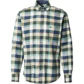 Fynch&Hatton Karohemd , Herren, Gr. S, N-Gr, bunt (schwarz ivy), Jersey, Obermaterial: 100% Baumwolle, kariert, normal hüftbedeckend, Rundhals, Hemden Karohemd, mit Brusttasche und Logo-Stickerei