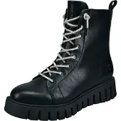 Bagatt Ben Damenschuhe Schaftstiefel mit Reißverschluss Schwarz Freizeit