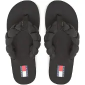 Tommy Hilfiger Zehentrenner Braided Thong Beach Sandal EN0EN02877 Schwarz 37