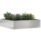 vidaXL Rasenkante 50 x 50 x 13 cm Edelstahl Silber