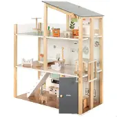 Woomax 3 Floors Wooden House Puppe