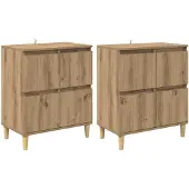 vidaXL Sideboards 2 stk. Artisan-Eiche 60 x 35 x 70 cm Holzwerkstoff