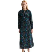 Scotch & Soda Wrap Key Hole Langarm-midikleid