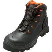 Uvex Sicherheitsstiefel "2 MACSOLE Stiefel" Gr. 42, schwarz (schwarz, orange), 42, Obermaterial: 100% Lederimitat synthLeather., Schuhe, Sicherheitsstiefel