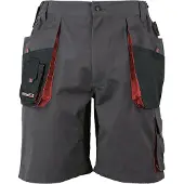 Terrax Arbeitsbundhose WORKWEAR "Shorts", Herren, Gr. 56, EURO, grau (grau, schwarz, orange), Obermaterial: 65% Polyester PES. 35% Baumwolle CO., Hosen Arbeitsbundhose