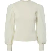 Y.A.S Y.a.s. Damen Tops & T-Shirts Yasdotme Ls Knit Pullover S. Noos - Creme - Größe M