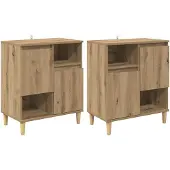 vidaXL Sideboards 2 stk. Artisan-Eiche 60 x 35 x 70 cm Holzwerkstoff