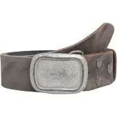 Rettungsring Gürtel Ledergürtel RETTUNGSRING GÜRTEL, Damen, Gr. 100, grau, Rindsleder, unifarben, Gürtel Ledergürtel, Schließe in Used-Optik