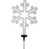Bonetti LED Gartenleuchte "Schneeflocke", schwarz-weiß (weiß, silberfarben, schwarz), H:70cm, Leuchten, LED Gartenleuchte, LED Neon Stab für den Garten