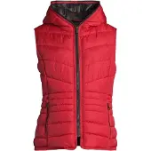 New View Steppweste "Weste", Damen, Gr. L, rot, Obermaterial: 100% Polyester PES. Futter: 100% Polyester PES. 100% Polyester PES., uni, regular fit, Westen Steppweste, mit Kapuze