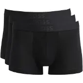 BOSS Trunk "3P Trunk ONE", Herren, Gr. L, Jersey, schwarz (schwarz 002), Jersey, Obermaterial: 95% Baumwolle, 5% Elasthan, Unterhosen Trunk, mit unifarbenen Bund