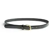 Pieces Leder-Gürtel "Cestina" in Schwarz - 80
