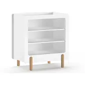 Vipack Kommode "Smile, Wickelregal mit 3 Fächern, MDF weiß lackiert", weiß, B:88cm H:95,3cm T:54,4cm, MDF, Sideboards, Kommode, ohne Wickelauflage, feste Böden, bietet viel Stauraum