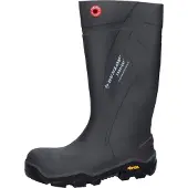 Dunlop Gummistiefel "Purofort+ Expander full safety mit Vibram", Damen, Gr. 45, grau (grau (charcoal)), Obermaterial: 100% Textilmaterial TEXMAT., Schuhe Gummistiefel