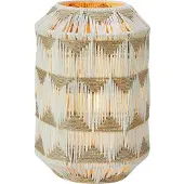 Markslöjd Tischleuchte Ano, Höhe 35 cm, Textil, beige/braun