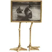 Kare Einzelrahmen DESIGN "Bilderrahmen Duck Feet Horizont", gold (goldfarben), B:19cm H:37,5cm T:9,5cm, Glas, MDF, Stahl, Bilderrahmen, Einzelrahmen