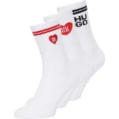 HUGO Socken Packung, 3 Paar tlg. verstärkte Fersen- und Zehenpartie, gerippte Details