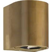 Nordlux LED-Außenwandleuchte Canto 2, messing, 10 cm, up/down, IP44