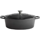 Assheuer & Pott APS 88309 Bräter mit Deckel 5 STARS, Gusseisen, induktionsgeeignet, ofenfest, inkl. Deckelhalter, 33 x 25 cm, 5 Liter, anthrazit