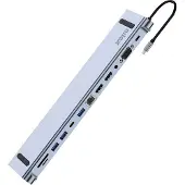 Nilox NXDSUSBC07 Laptop-Dockingstation & Portreplikator Andocken Dock Grau