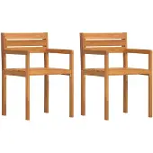 vidaXL Gartenstühle 2 Stk. 50x53x80 cm Massivholz Akazie