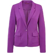 Goldner Kurzgröße: Jersey-Blazer in aubergine | Gr.: 22