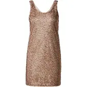 Armani Exchange für Damen. XW001832AF18870M4071 Metbloom Kleid beige (L), Lässig, Polyester, Ärmellos / Hosenträger