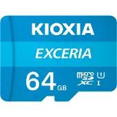Kioxia Exceria, 64 GB, MicroSDXC, Klasse 10, UHS-I, 100 MB/s, Class 1 (U1)