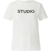 Comma Print-Shirt , Damen, Gr. 46, weiß, Single Jersey, Obermaterial: 57% Baumwolle, 37% Modal, 6% Elasthan, bedruckt, normal hüftbedeckend, Rundhals, Shirts Print-Shirt, mit Print